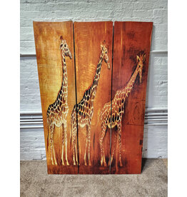 Giraffes and Elephants Double Sided Room Divider
