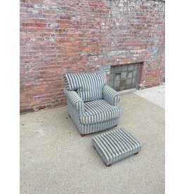 Blue Patterned Armchair