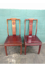 Rosewood Oriental Dining Chair with Chinese Long Life