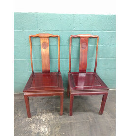 Rosewood Oriental Dining Chair with Chinese Long Life