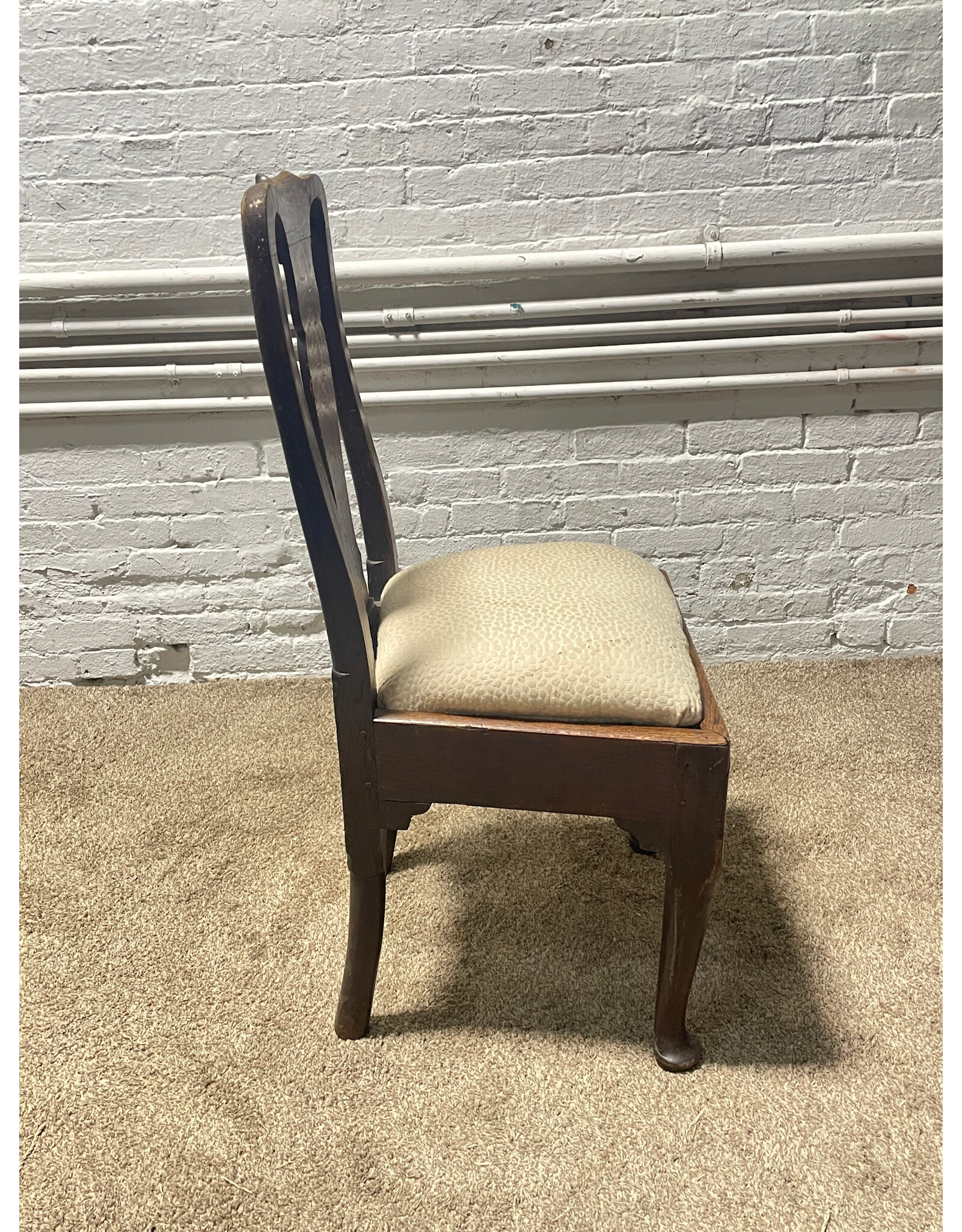 18th Century English Queen Anne Oak Side Chair