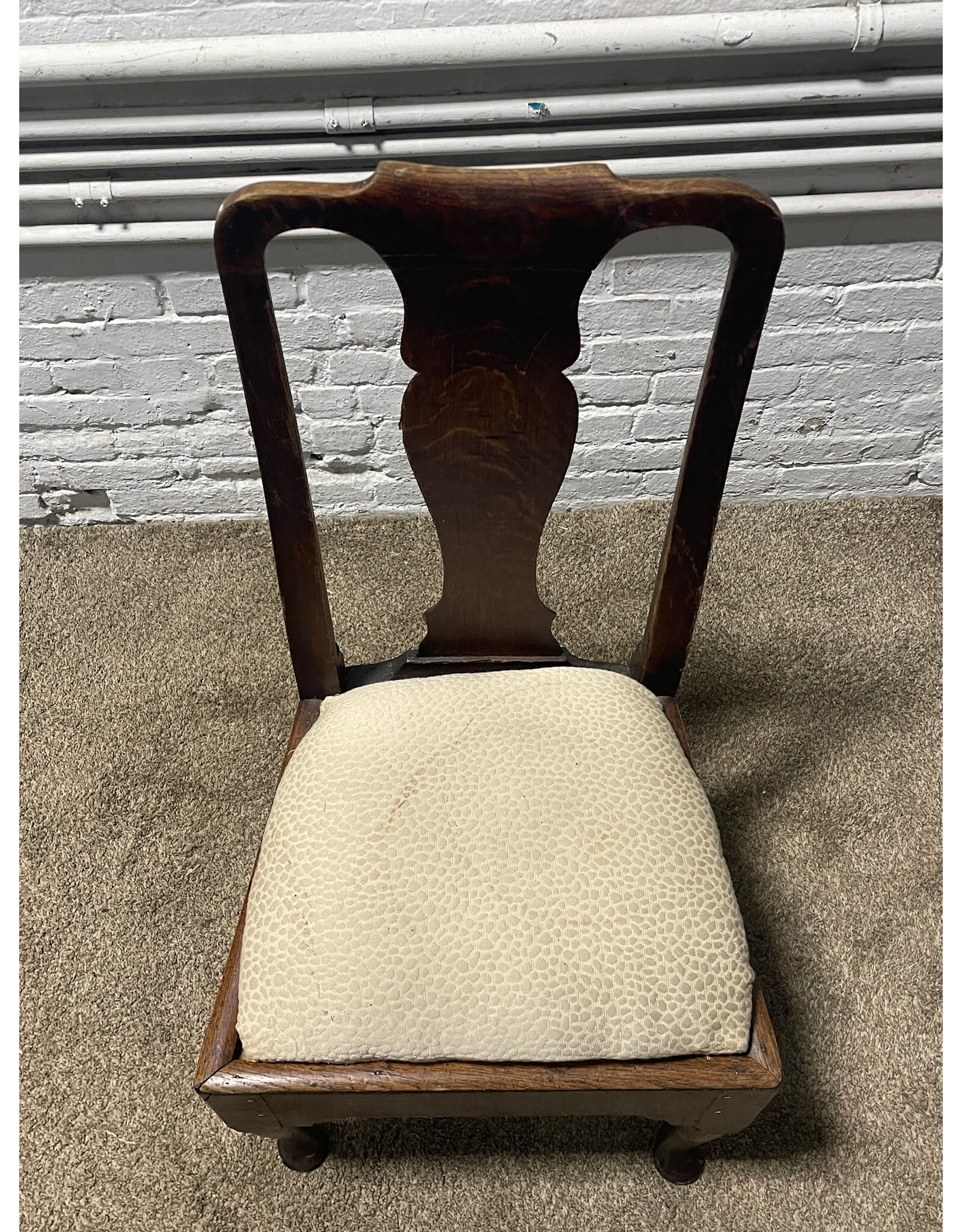 18th Century English Queen Anne Oak Side Chair