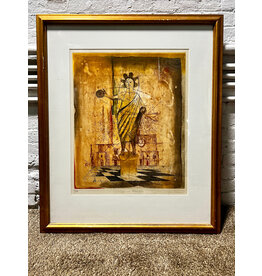 Reminiscence, framed etching, sgnd Rene Carcan