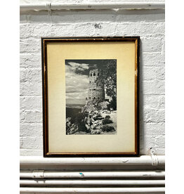 The Hopi Watchtower, framed black and white photograph