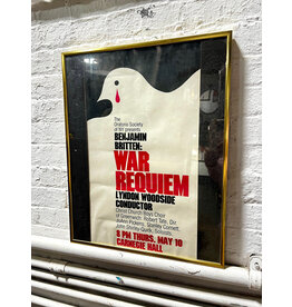 Framed Benjamin Britten War Requiem performance poster