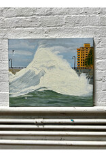 Wave Crash, oil on canvas, sgnd p.j.