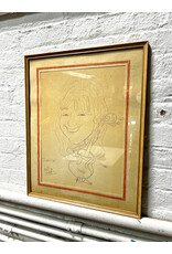 Janice, framed caricature drawing, sgnd Jon Bailis
