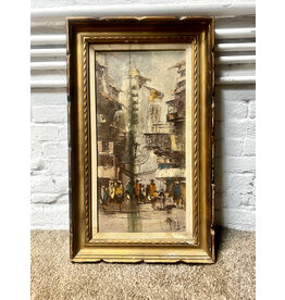 Spanish Village, framed oil on canvas, sgnd Pablo Espana
