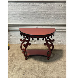 Red Wooden Console Table
