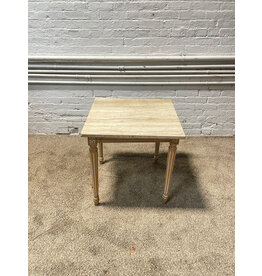 Marble and Antique Gold End Table