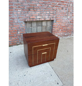 CB2 Everett Brass Inlay Nightstand