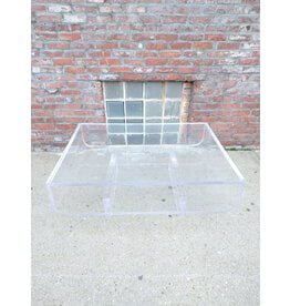 Lucite Clear Acrylic Box Coffee Table
