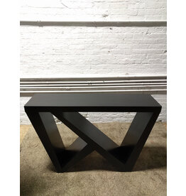 W-Shape Black Console Table