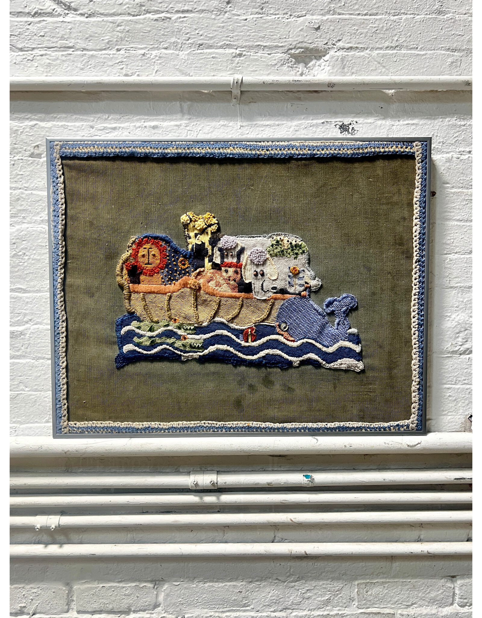The Ark, framed handmade textile art