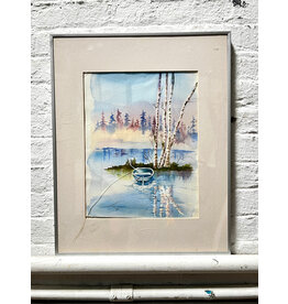 Sunrise Breaking, framed watercolor painting, sgnd l.l. '98