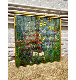 Farm Garden with Flowers by Gustav Klimt, framed print
