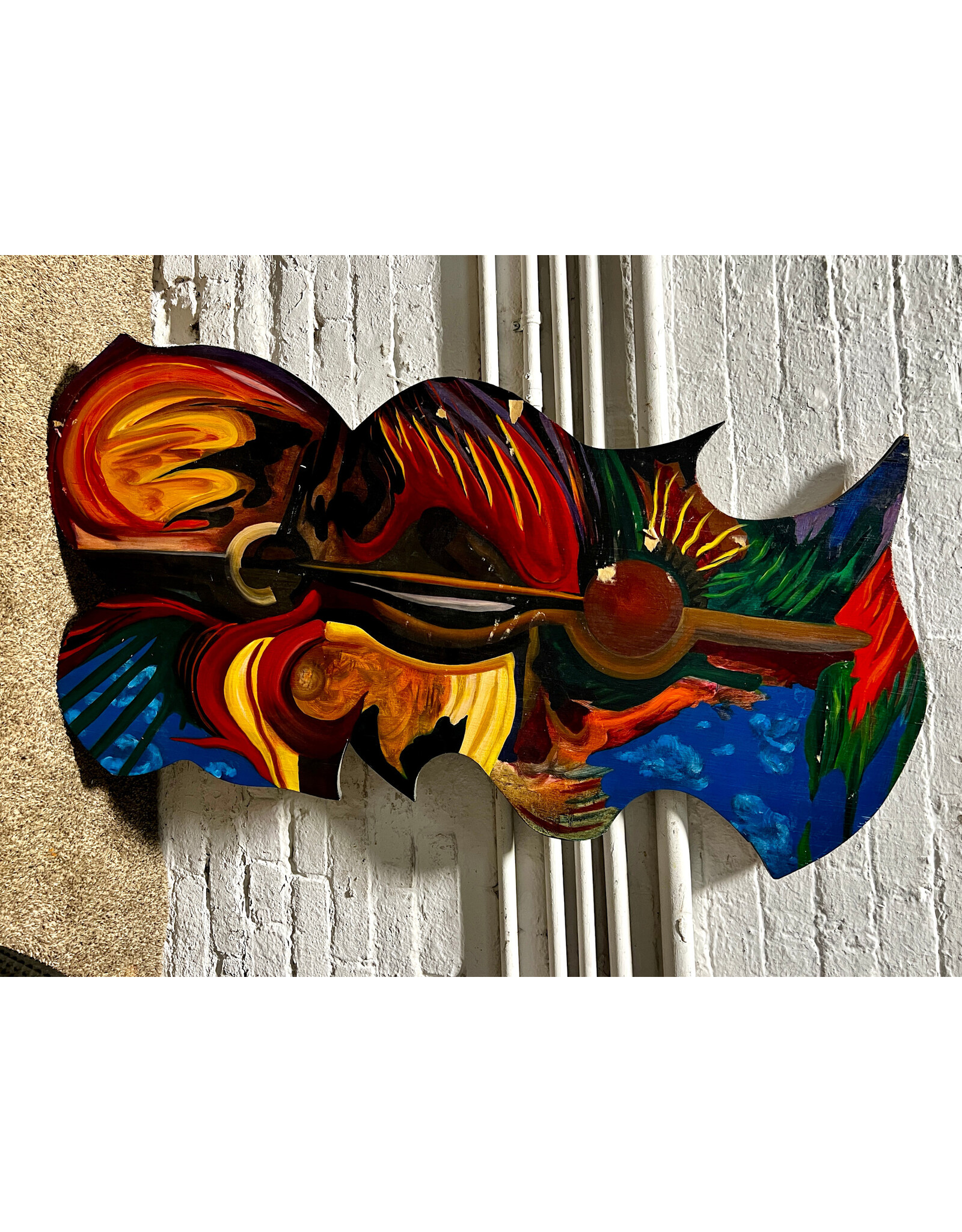 Mask, painted abstract art