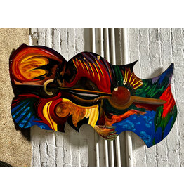 Mask, painted abstract art