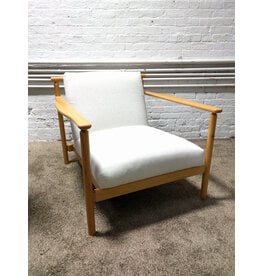 Crate & Barrel Ojai Upholstered Wood Frame Accent Lounge Chair