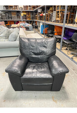 Black Faux Leather Armchair
