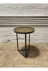 Ethan Allen Bolton Round Wood Accent Table
