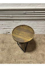 Ethan Allen Bolton Round Wood Accent Table