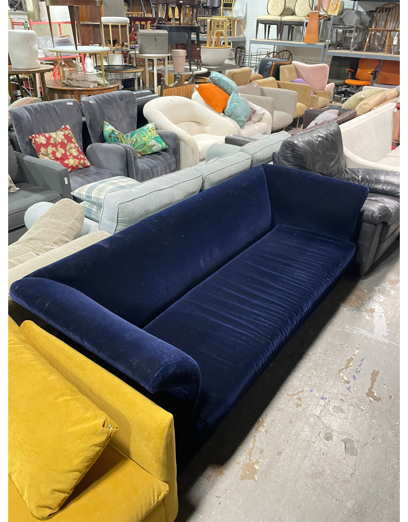 Blue Velvet Sofa