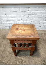 Vintage Style Carved Plant Table