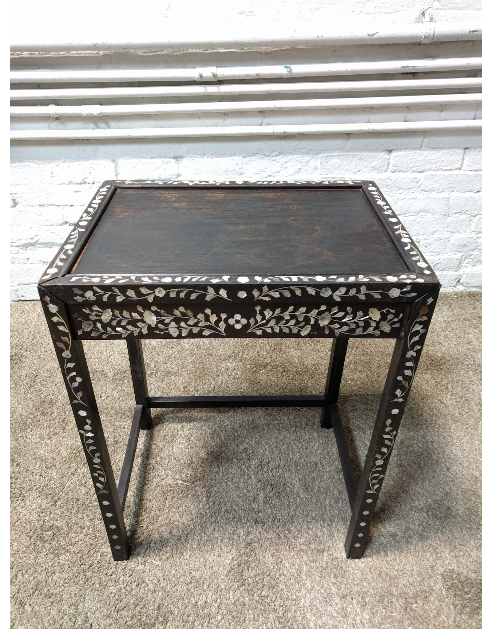 Mother-of-Pearl Inlay Side Table