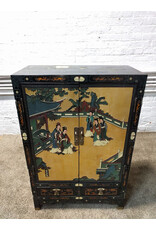 Mid-Century Chinese Cabinet Console, Double Doors/Double Drawers