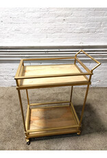 Trolly Bar Table Cart, Metal & Wood