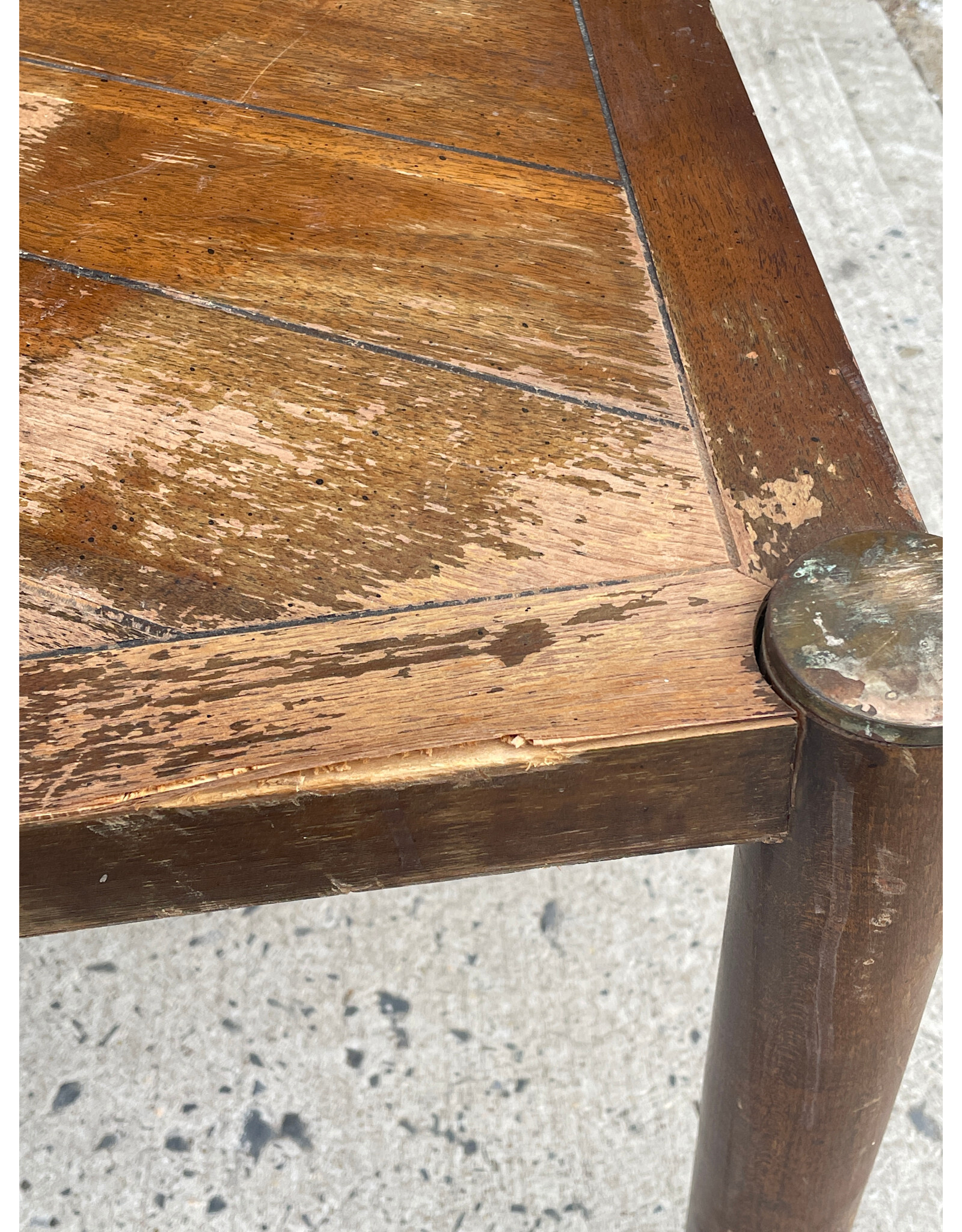 Lane Mid Century Modern End Table with Brass Legs