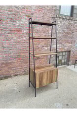 Walker Edison Ladder Book Shelf with Hidden Storage