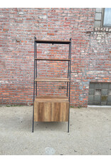 Walker Edison Ladder Book Shelf with Hidden Storage