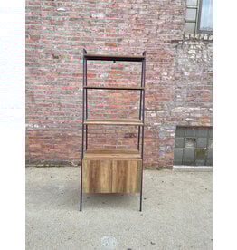 Walker Edison Ladder Book Shelf with Hidden Storage
