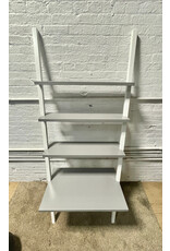 Metal Grey and White Wall Ladder Desk