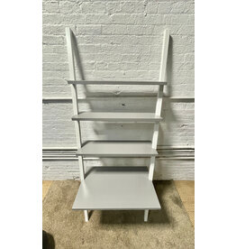 Metal Grey and White Wall Ladder Desk