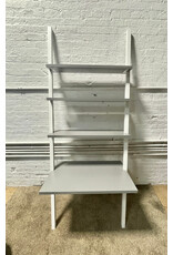 Metal Grey and White Wall Ladder Desk