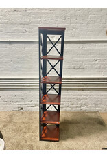 Cherry/ Black Convenienc Concepts Oxford 5 Tier Corner Bookcase