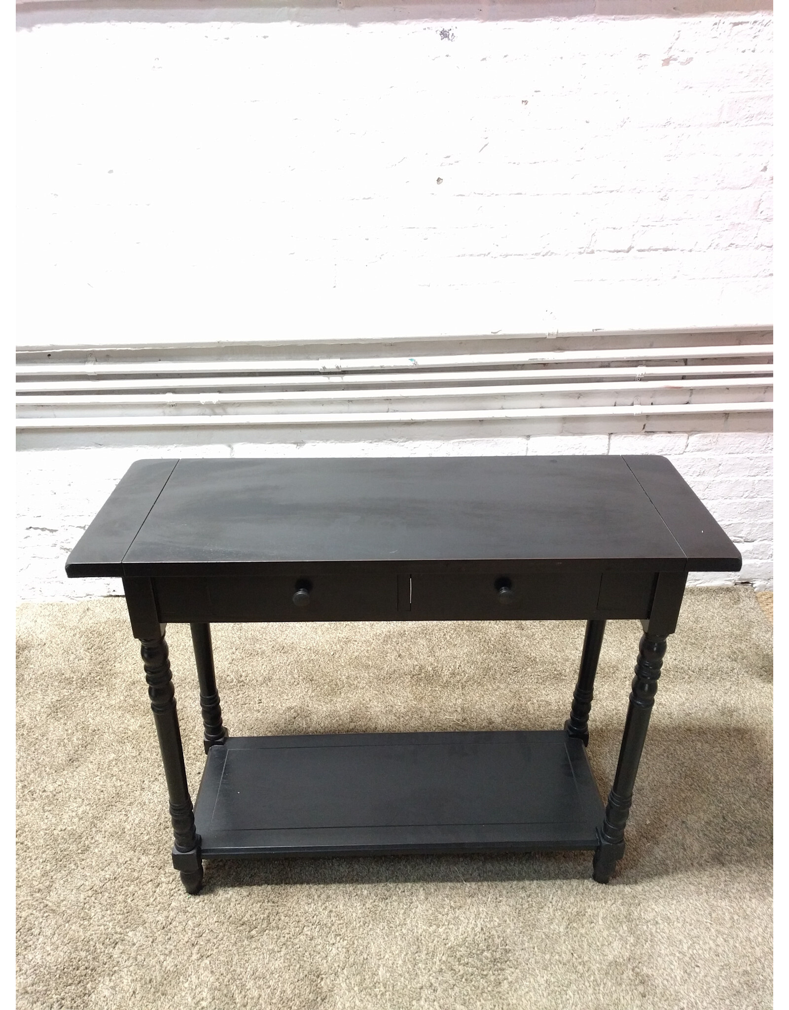 Modern Black Wood Console Table
