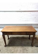 18TH-Century English Oak Writing Desk with Pad Foot