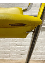 1970s Tubular Chrome Yellow Dining Chair
