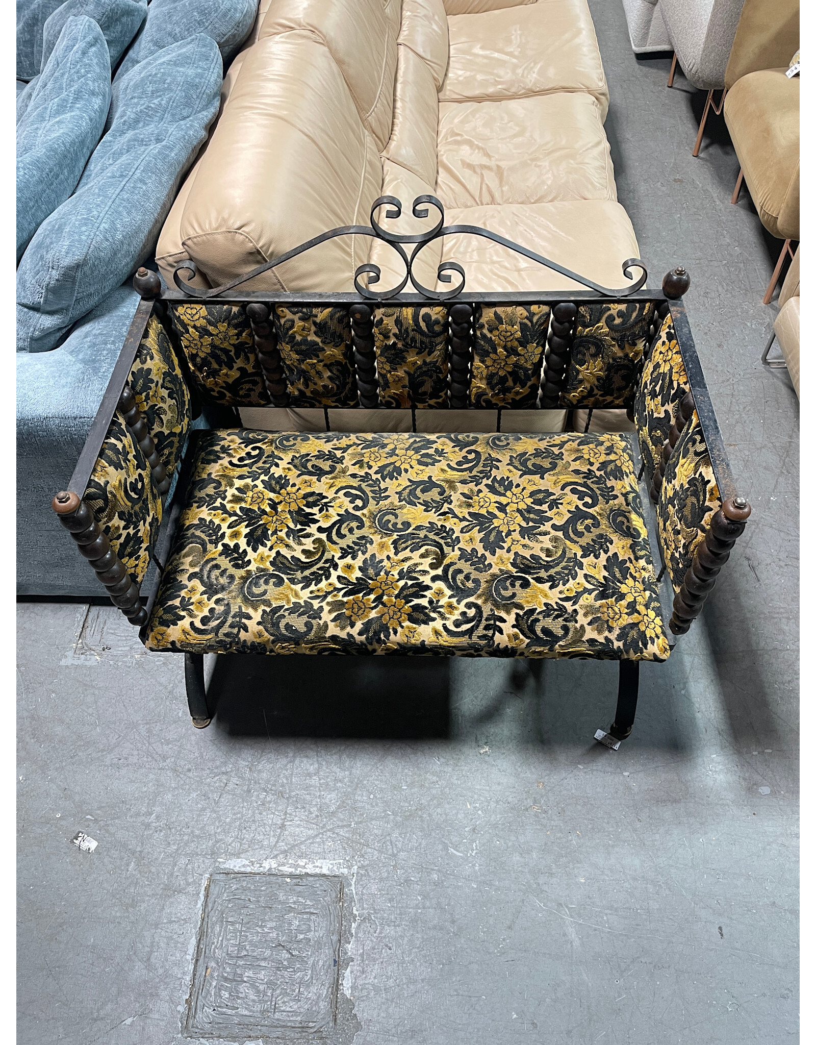 Early 20th Century Iron Bench
