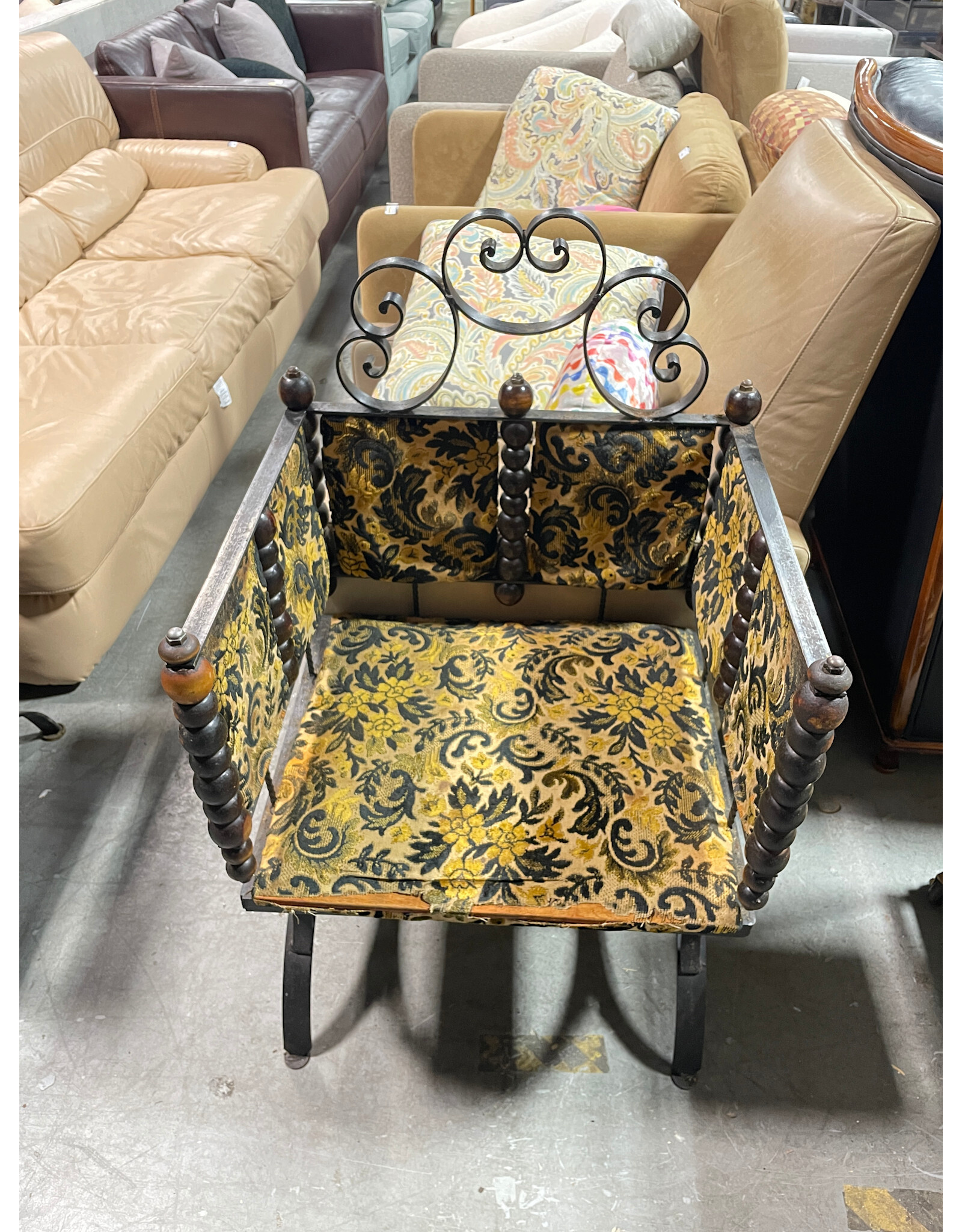 Early 20th Century Iron Chair