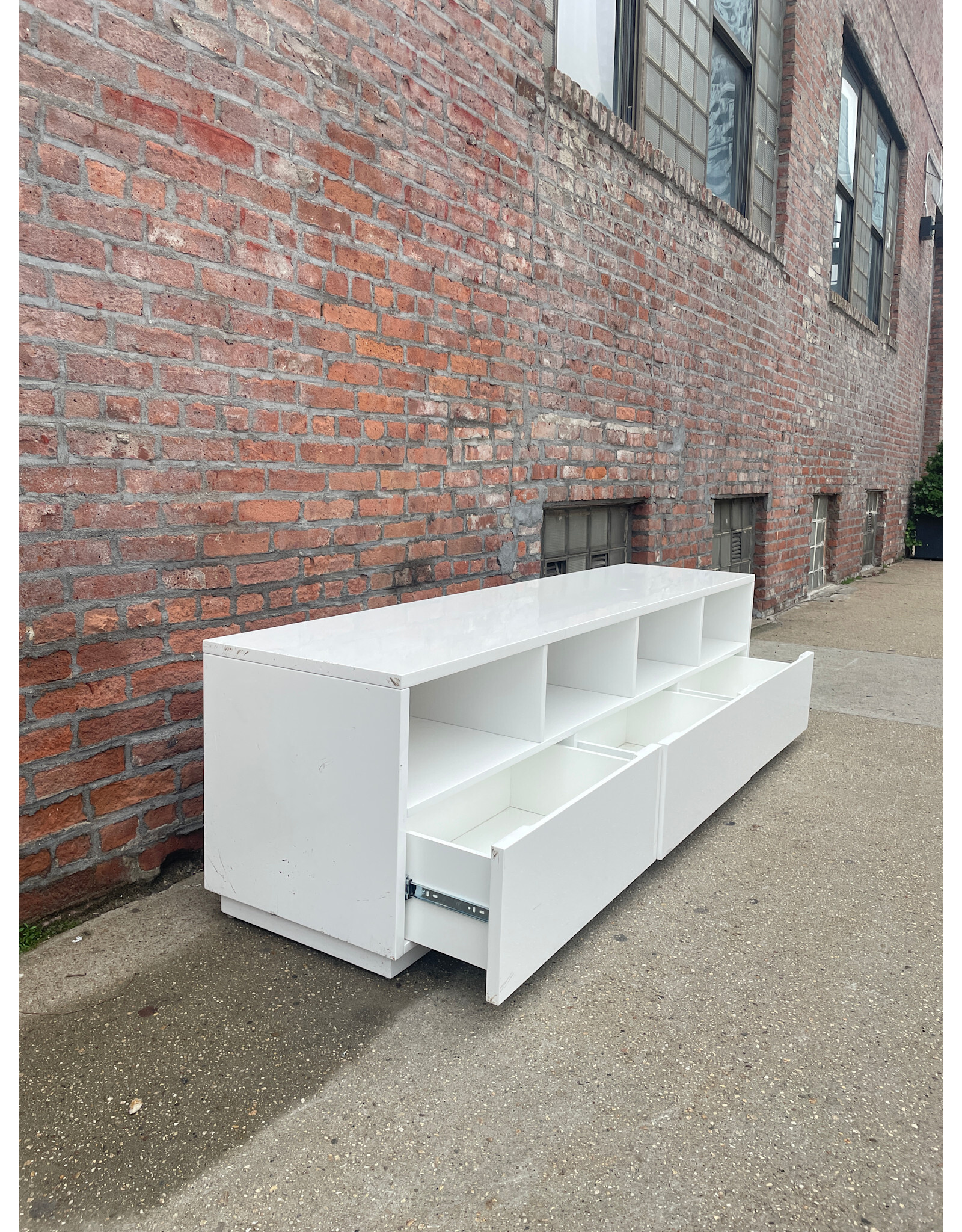 CB2 Chill 80" White Console Table