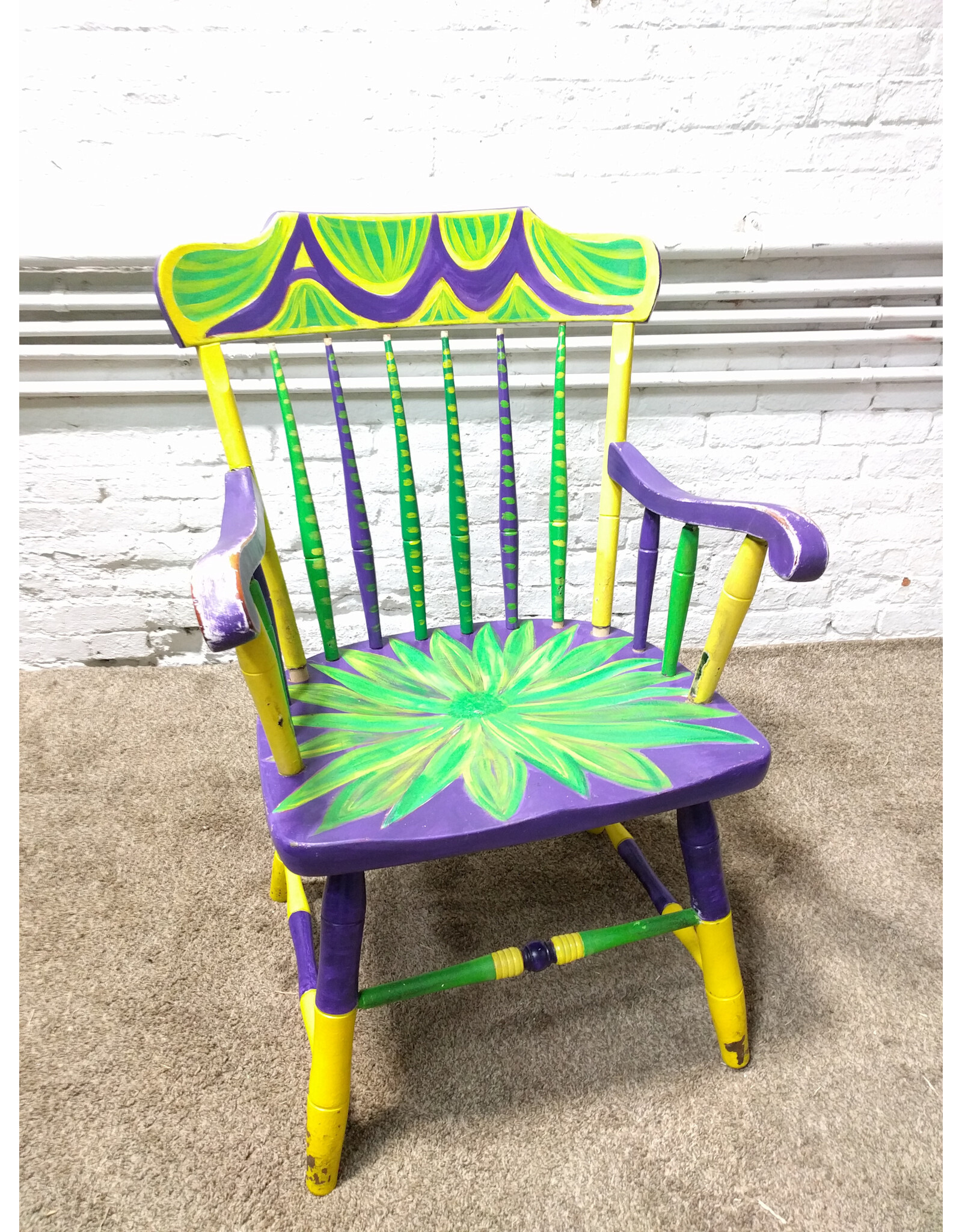 Creatively Painted Wooden Chair