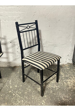 Black and White Striped Dining Chair
