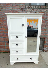 Modern White Wooden Armoire