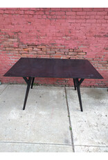 Modern Black Convertible Wood Dining Table