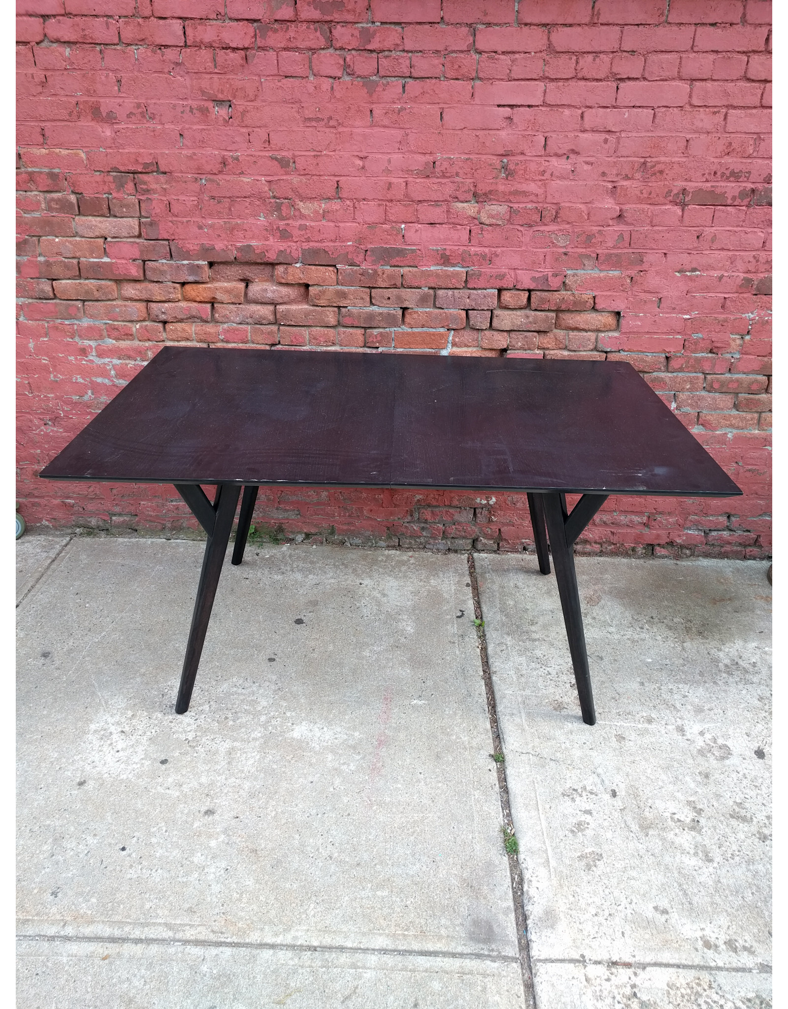 Modern Black Convertible Wood Dining Table